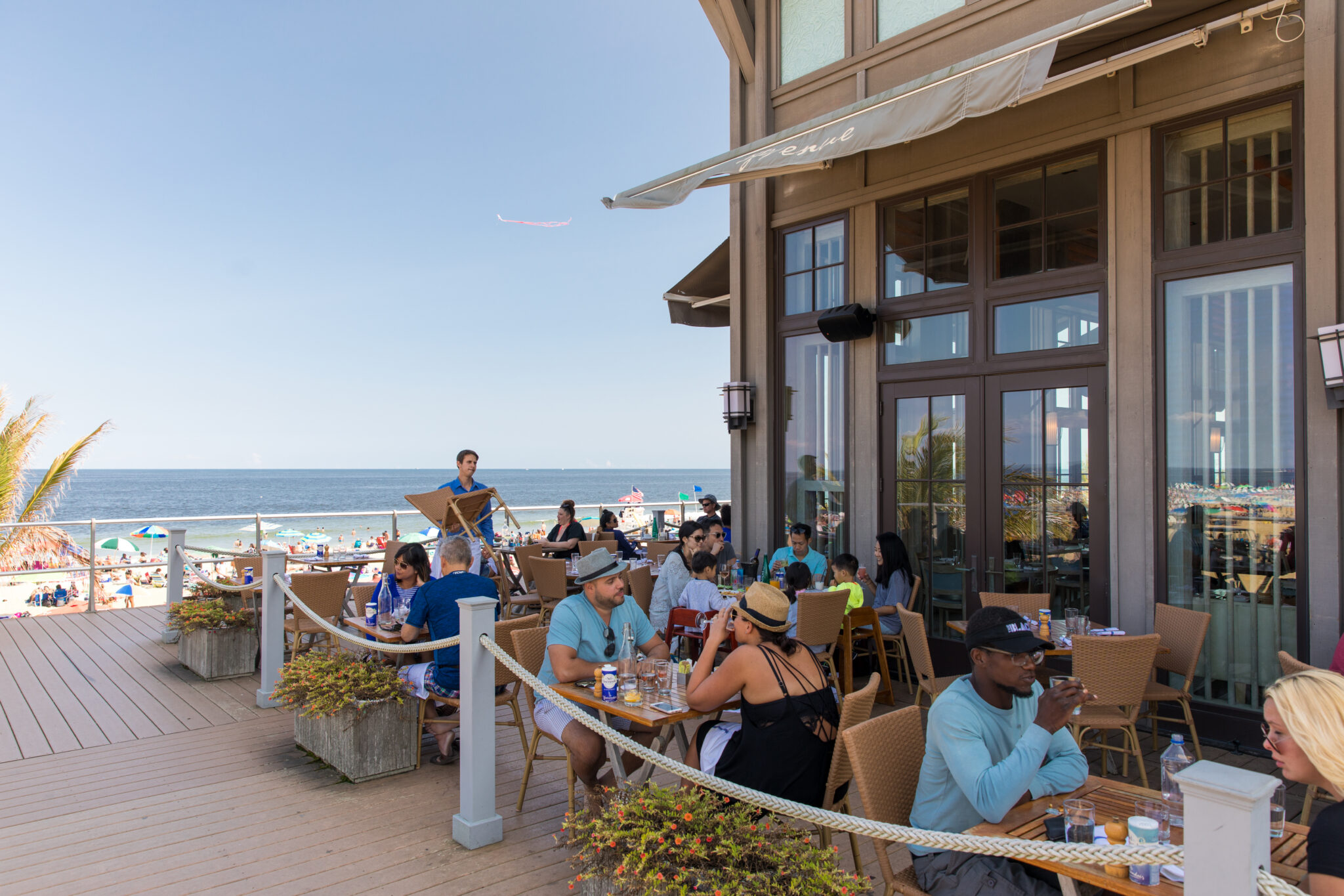 Pier Village oceanfront promenade and shops in Long Branch, New Jersey